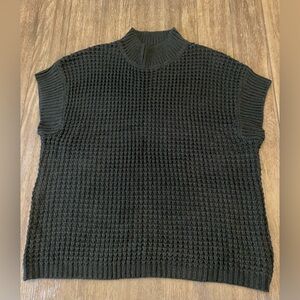 Black Knit Sleeveless Sweater